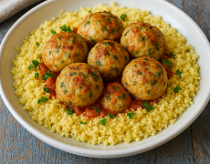 Cous cous con polpette di pesce al pomodoro